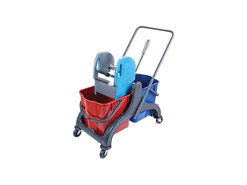 SET SATURN cleaning trolley 2x20l + mop 43CM Packaging status original