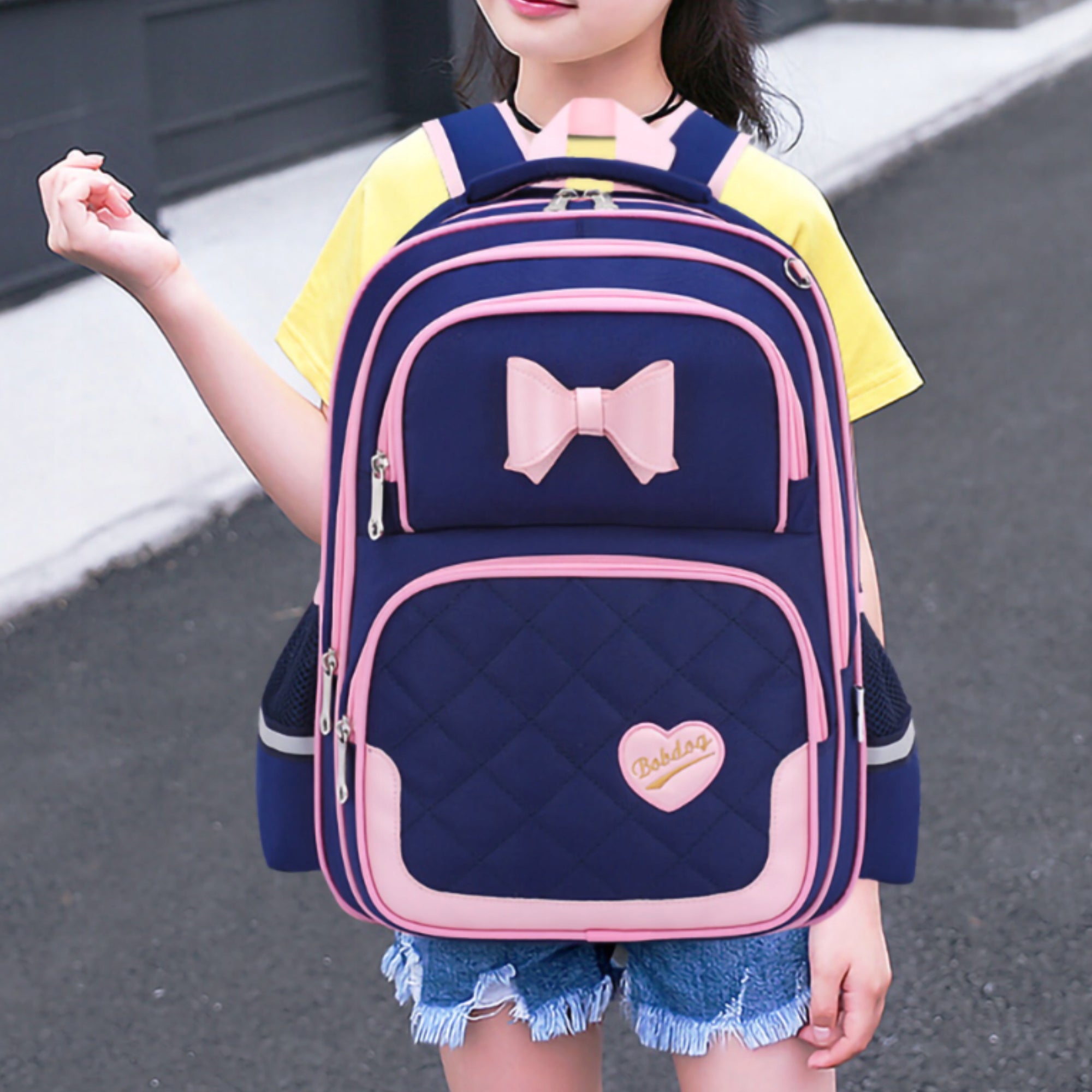 SET SCHOOL BACKPACK YOUTH BAG ROOMY FOR GIRLS KL 1-3 Brand no brand