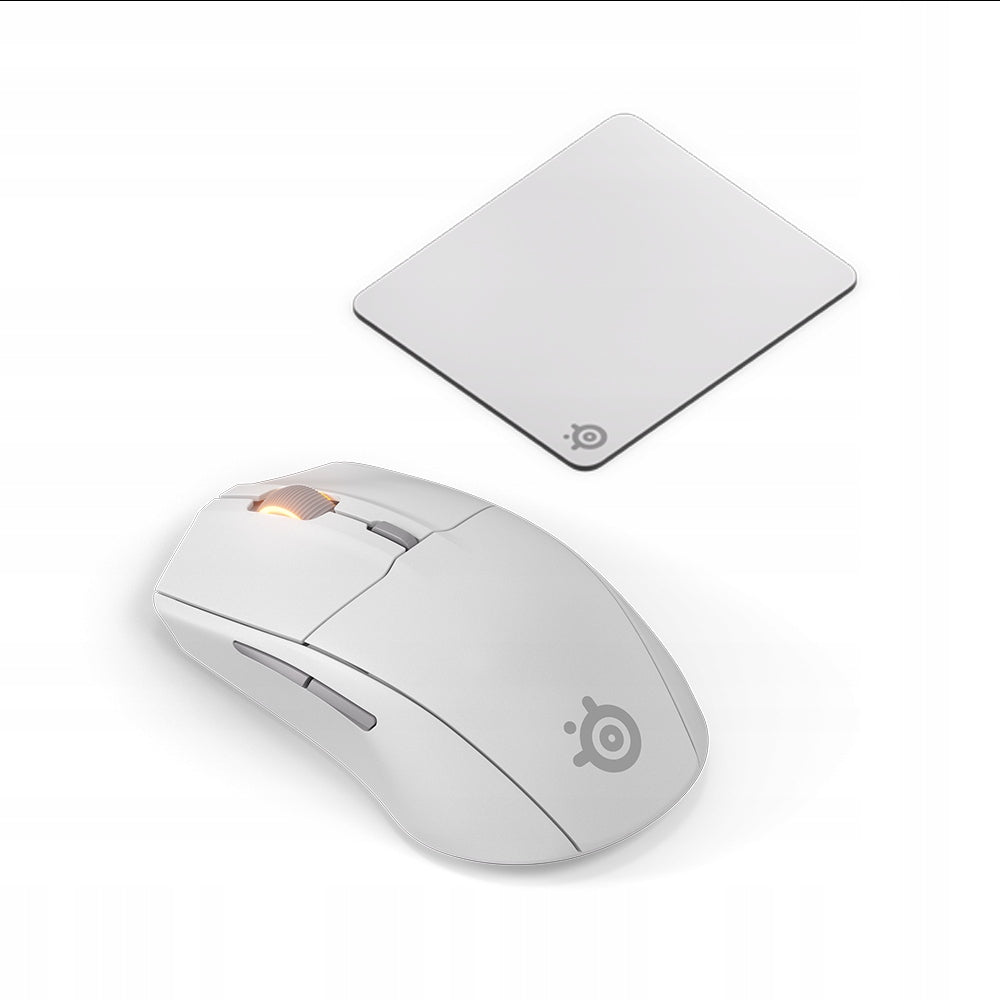 SET STEELSERIES Rival 3 Gen 2 Wireless + pad QcK Medium White