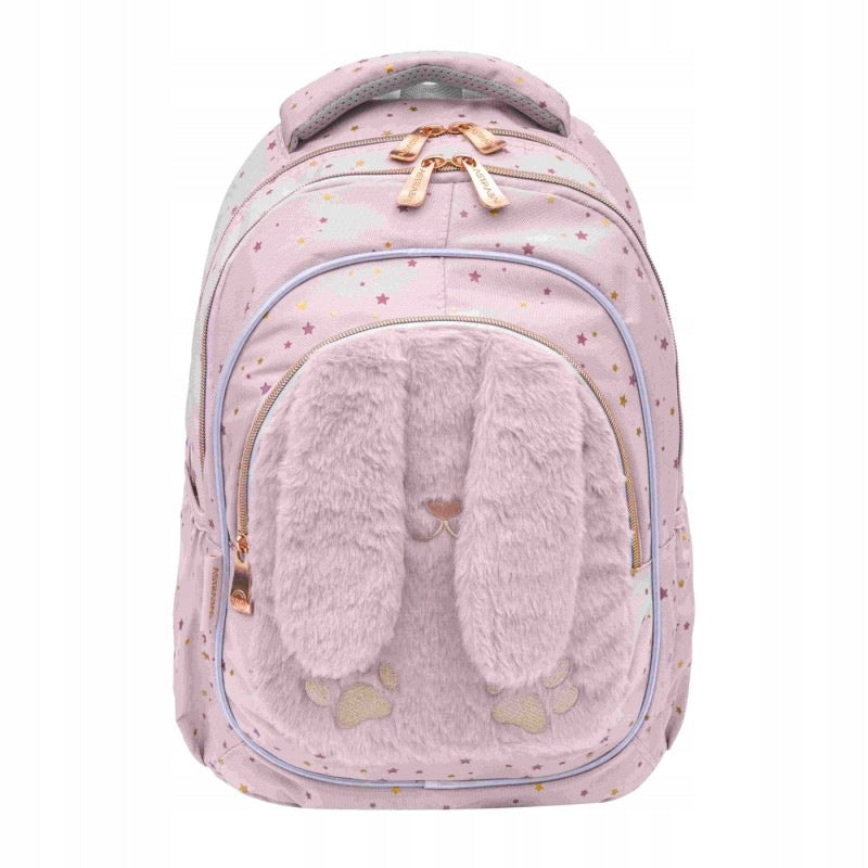 SET School Satchel Backpack Plush Bunny with Fluffy Bunny Ears Manufacturer code ZES009566