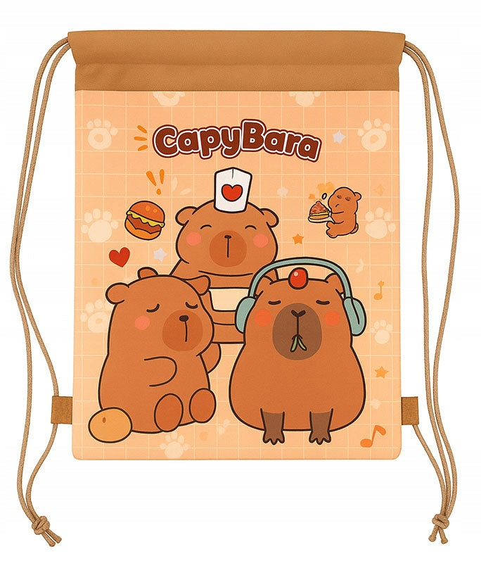 SET School backpack + KAPIBARA children's bag for school LARGE A4 QUALITY Brand Jelly Pens