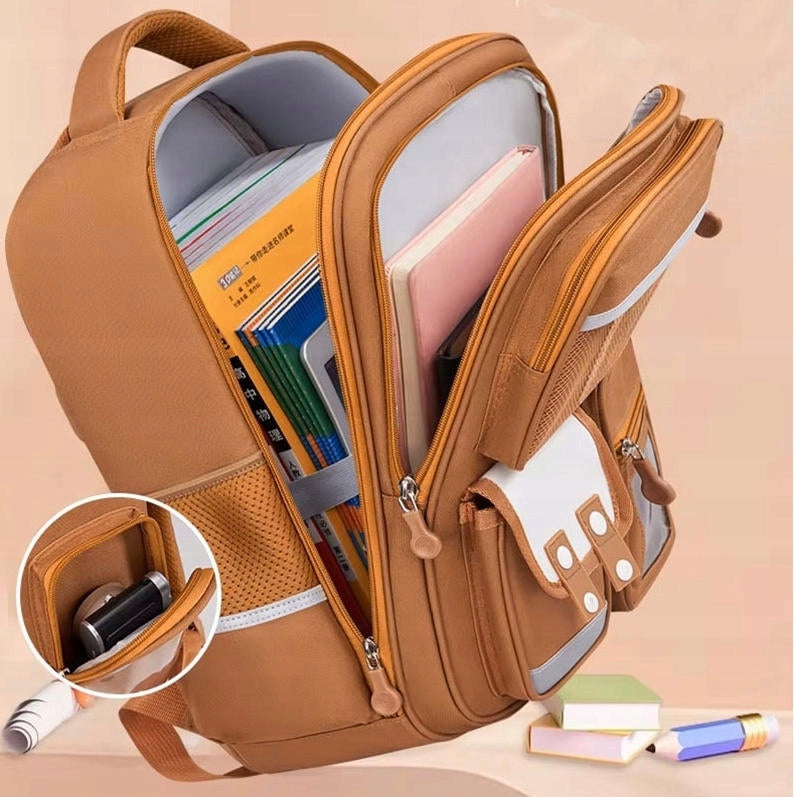 SET School backpack + Pencil case KAPIBARA for school LARGE A4 +Accessories Brand Goaduoynt