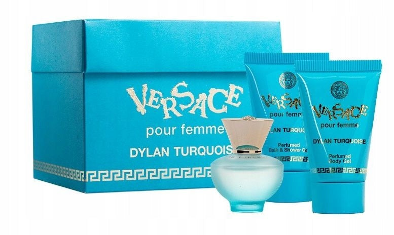 SET Versace Pour Femme Dylan Turquise EDT PERFUME 5ml + 2 x GEL 25ml