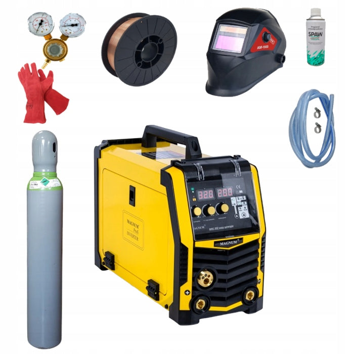 SET WELDING MACHINE MAGNUM MIG 202 EASY SYNERGY MMA TIG 200A 60%
