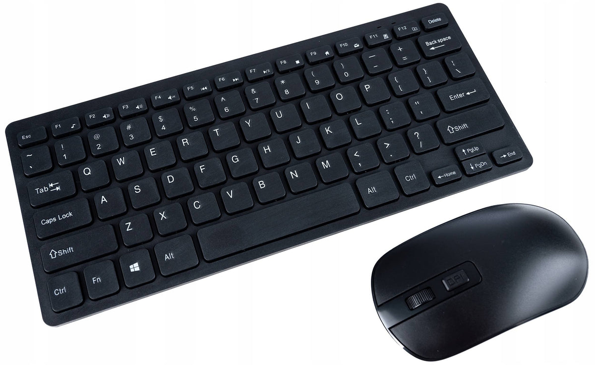 SET WIRELESS KEYBOARD MOUSE SLIM LOW PROFILE FOR GAMING WORK Packaging status original