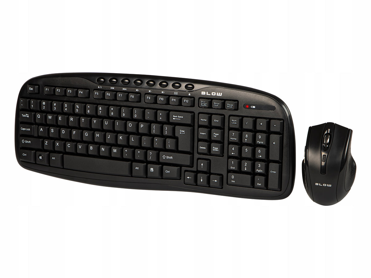 SET WIRELESS KEYBOARD + USB QWERTY MOUSE FOR OFFICE HOME SCHOOL Packaging status original