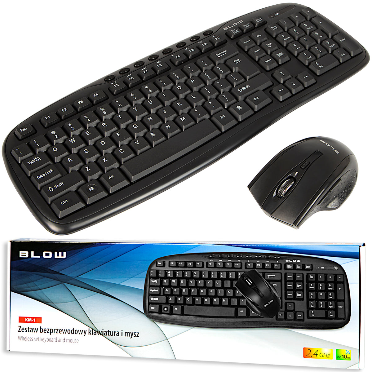 SET WIRELESS KEYBOARD + USB QWERTY MOUSE FOR OFFICE HOME SCHOOL