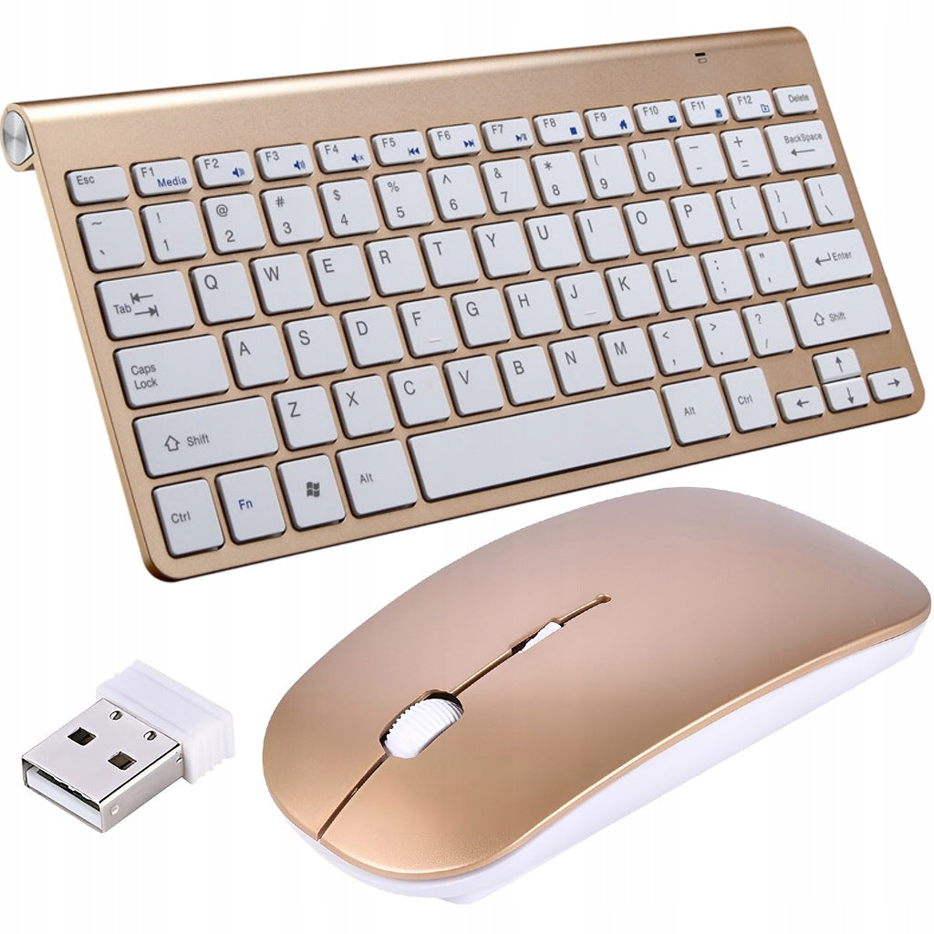 SET WIRELESS MEMBRANE KEYBOARD AND MOUSE OPTICAL MOUSE SLIM PRO
