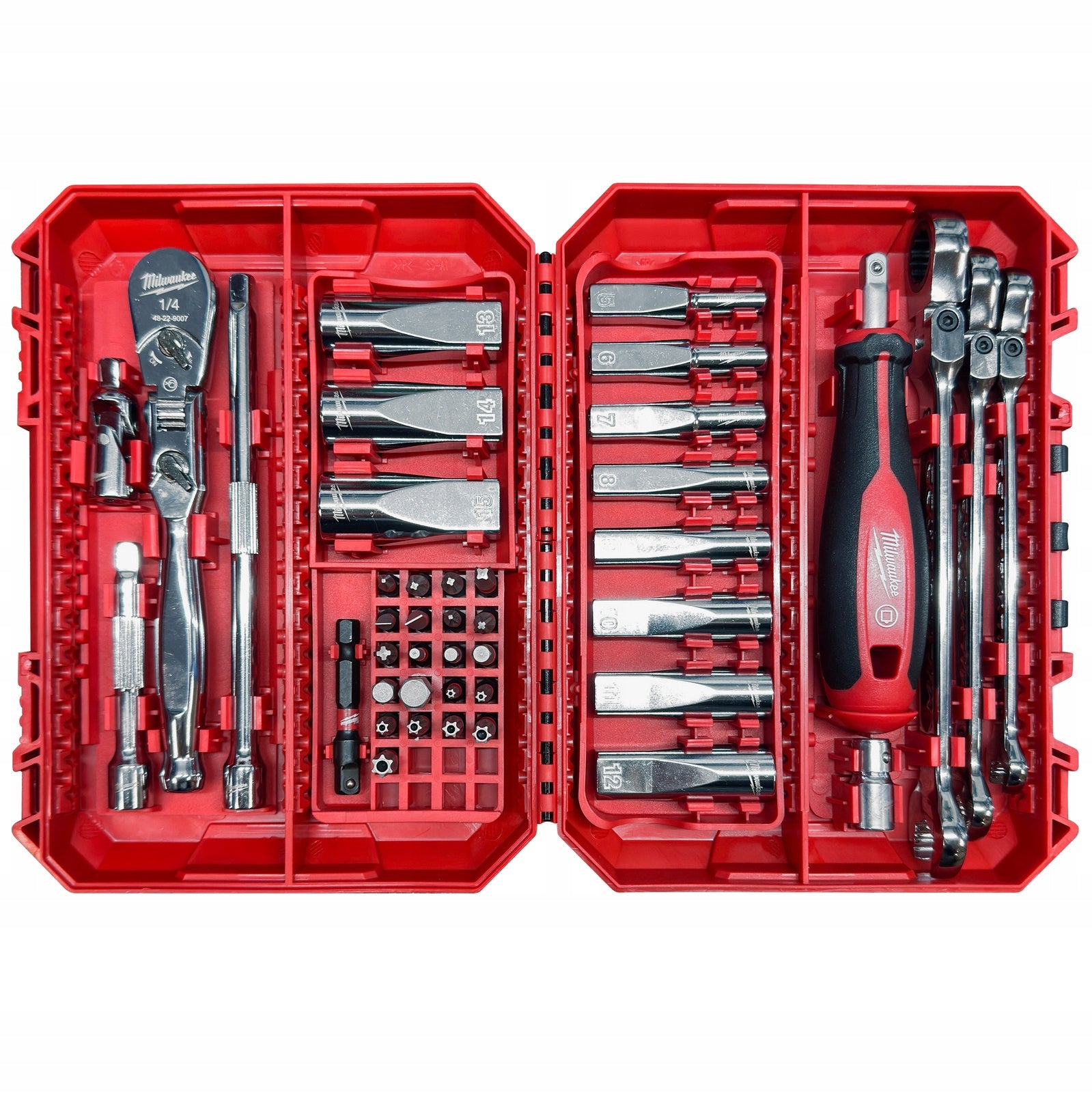 SET WITH RATCHET 1/4" WRENCH AND PREMIUM CAPS MILWAUKEE 4932498382 Brand Milwaukee