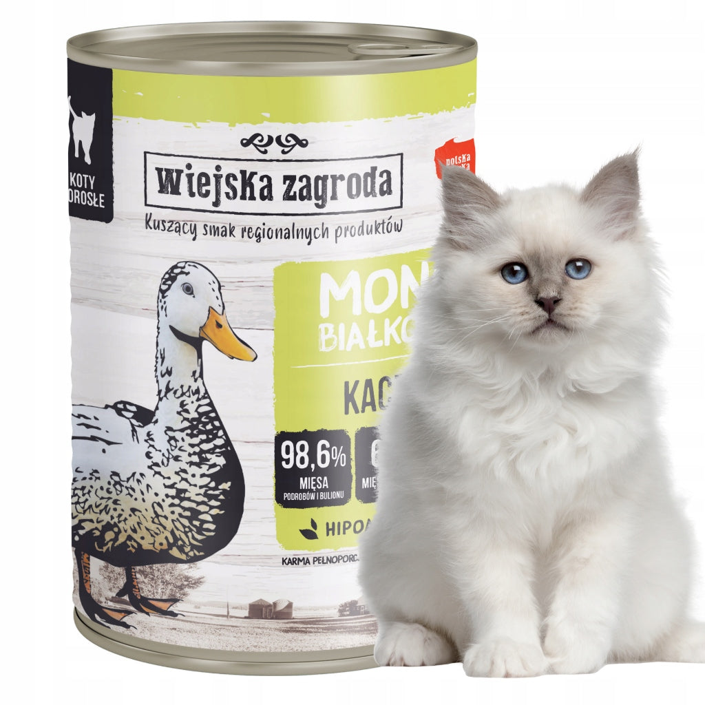 SET Wiejska Zagroda monoprotein cat CANS for cats mix FLAVORS 6x400g Brand Wiejska Zagroda