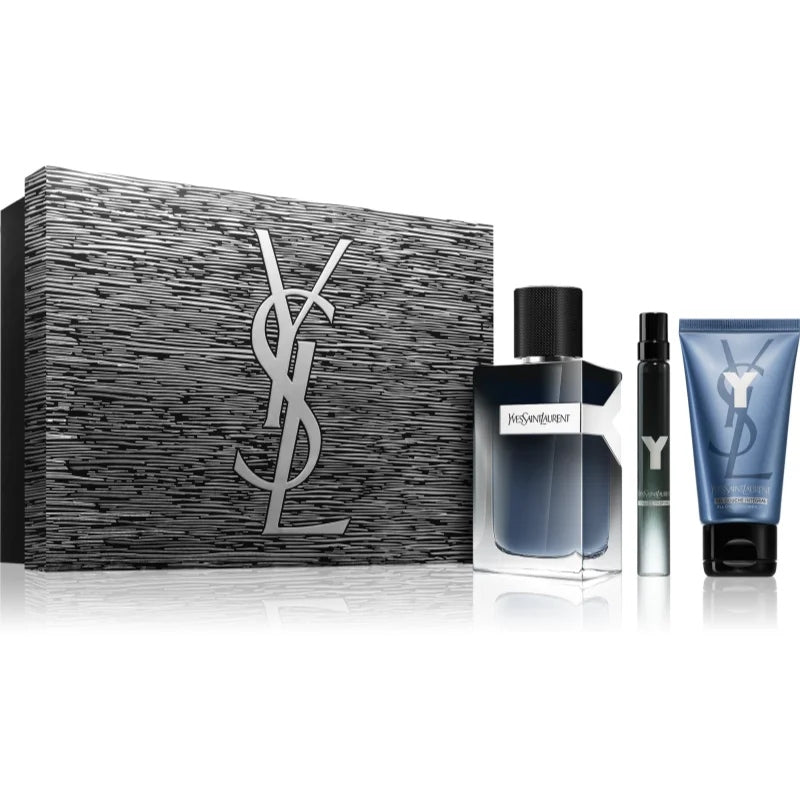 SET YSL YVES SAINT LAURENT Y 100ML + 10ML + 50ML MEN'S EAU DE PARFUM
