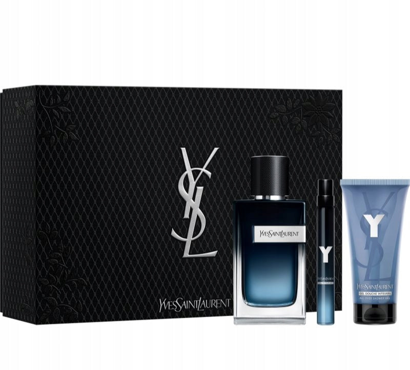 SET YVES SAINT LAURENT Y EDP spray 100ml + EDP spray 10ml + SHOWER GEL 50ml