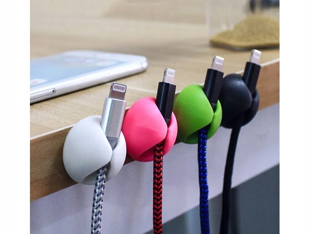 SET cable organizer small single cable 6pcs sticker Packaging status original
