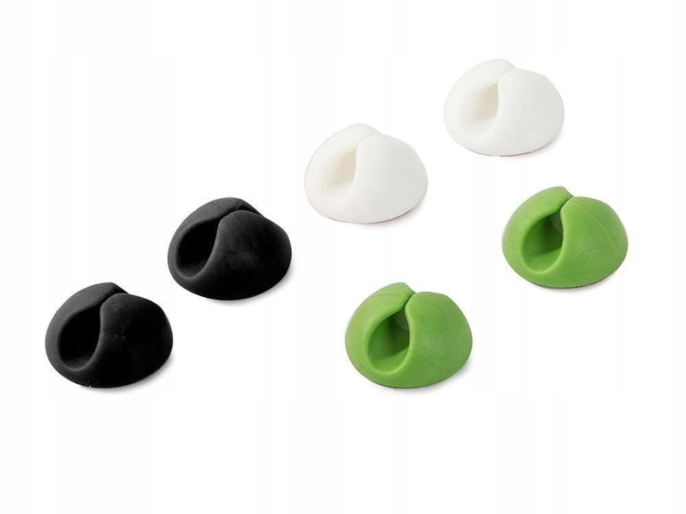 SET cable organizer small single cable 6pcs sticker