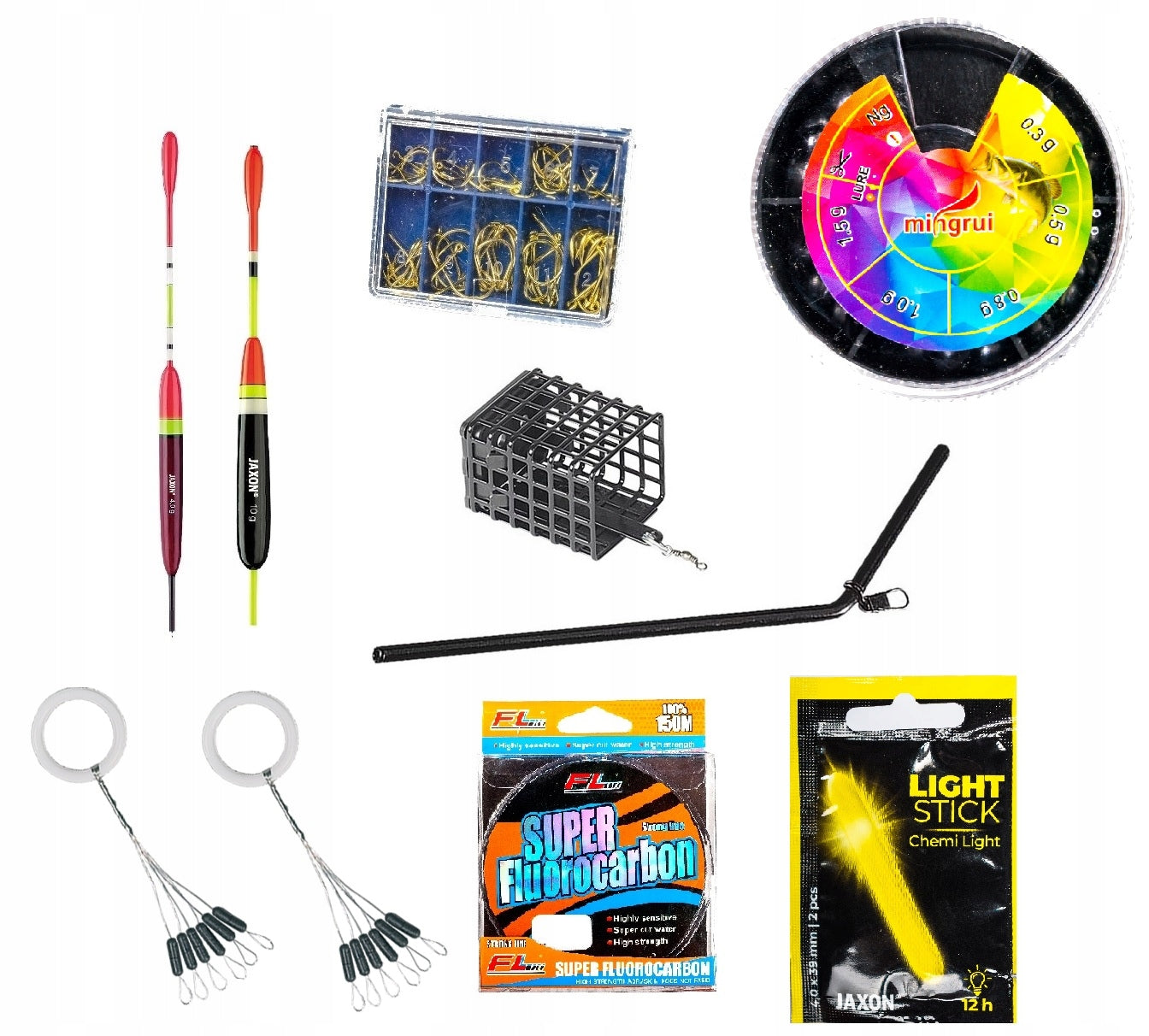 SET for Float Fishing Rod JAXON + Reel + Fishing Line Model Zestaw spławikowy