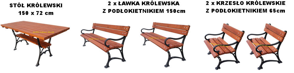 SET of garden furniture 150 cm garden furniture with armrest CAST IRON LEGS EAN (GTIN) 5489632542