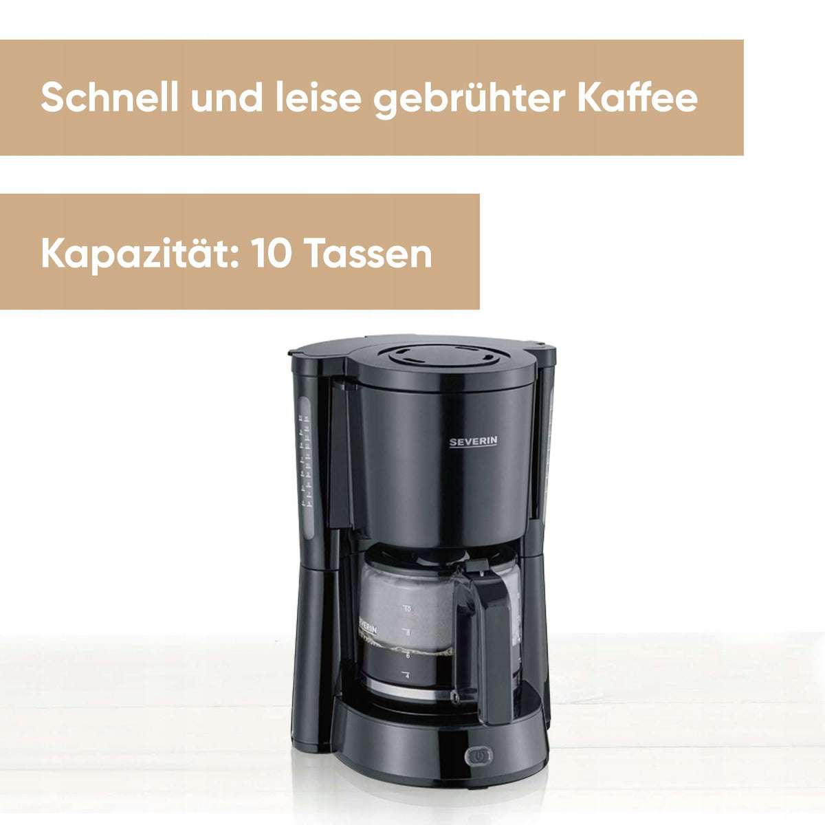 SEVERIN Coffee Maker With Pitcher Glass Quiet Aromatic 10 Cups Brand Severin