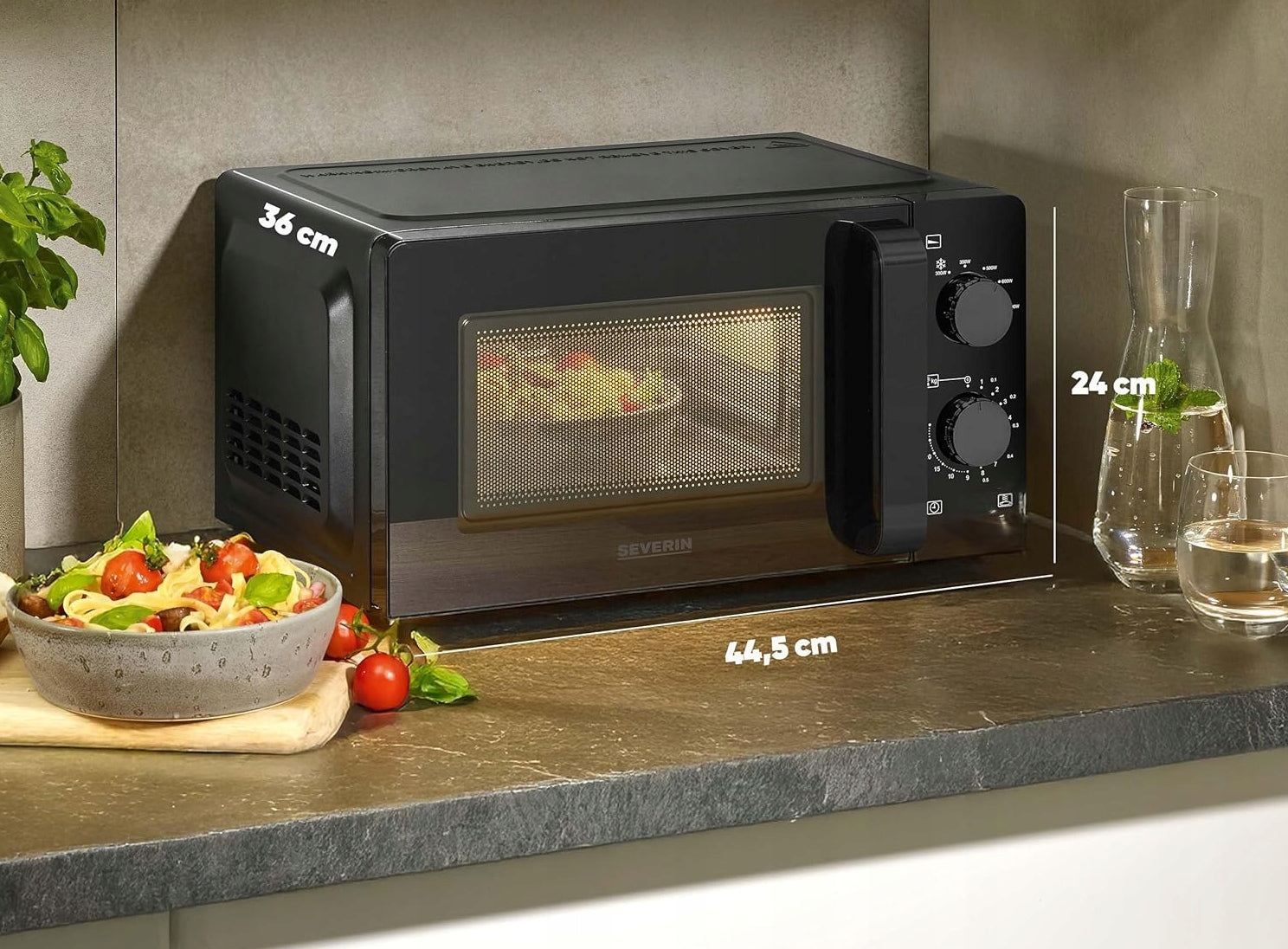 SEVERIN MW 9180 Microwave Solo 19L 700W 6 Power Levels Timer Manufacturer code MW 9180