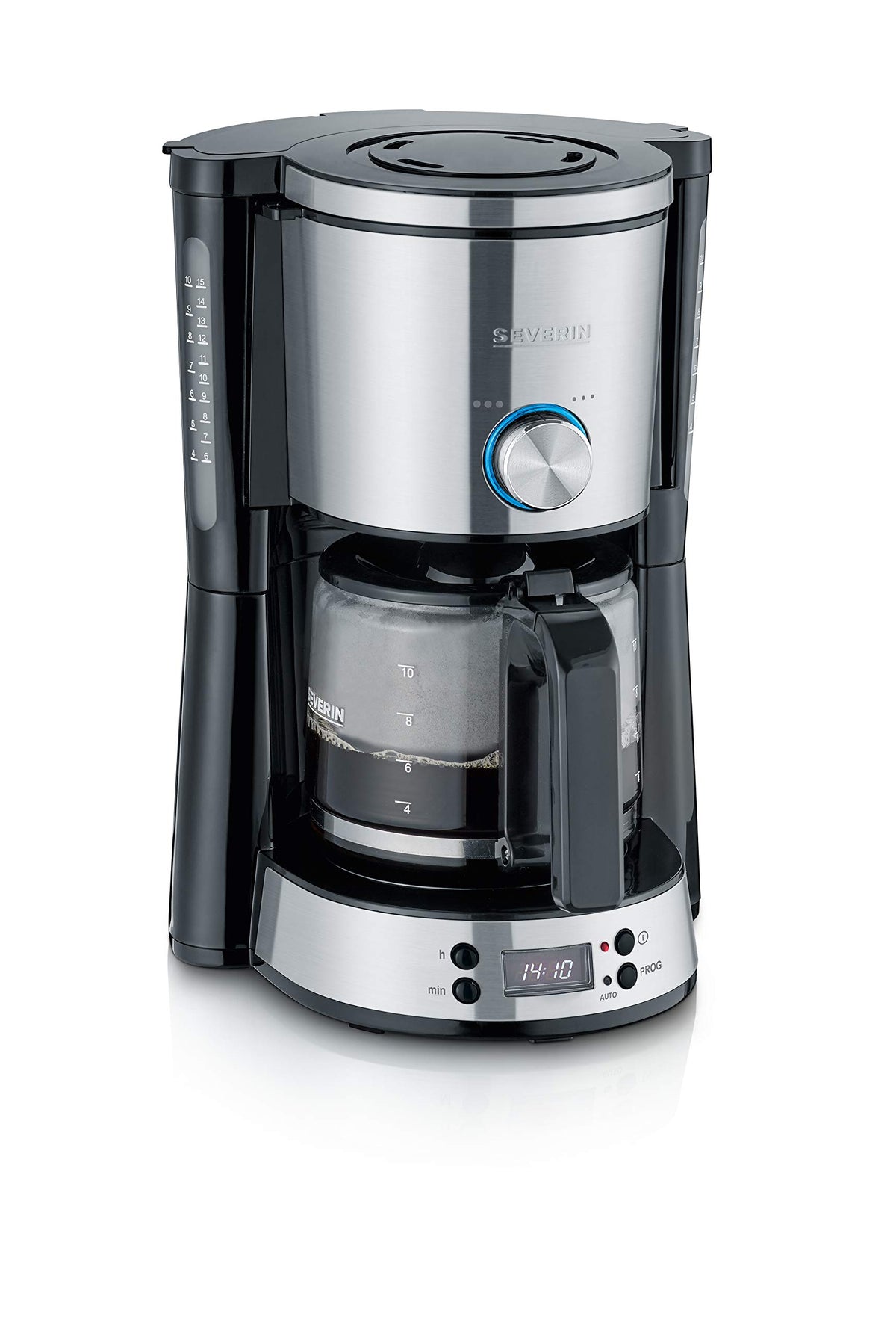 SEVERIN TypeSwitch Coffee Maker With Timer 10 Cups 1000W Black