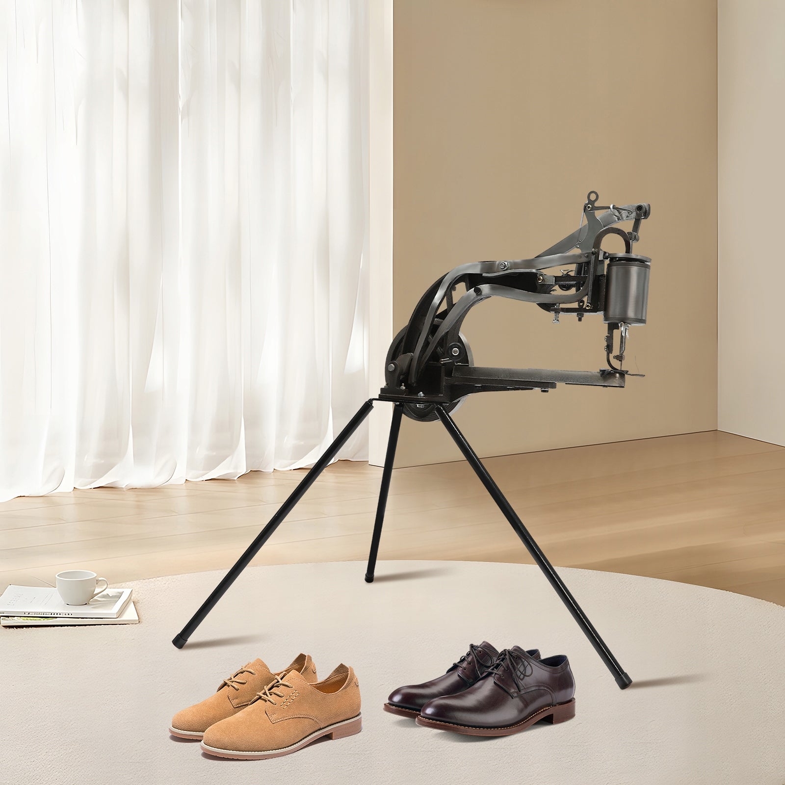 SEWING MACHINE FOR SEWING LEATHER.. Dominant color black