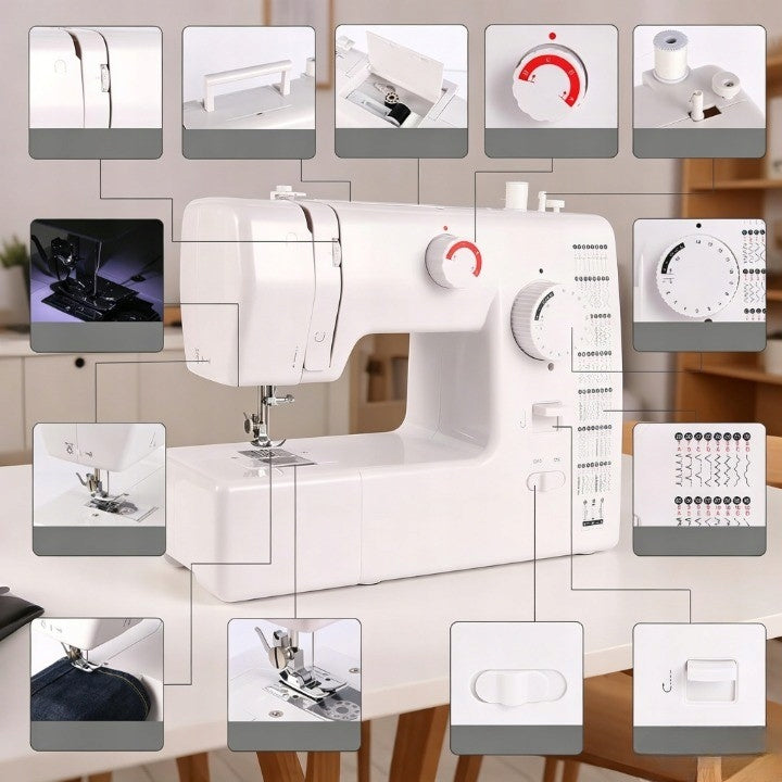 SEWING MACHINE HOME MECHANICAL SOLID 59 PROGRAMS FHSM-705+FREEBIES Number of stitches 59