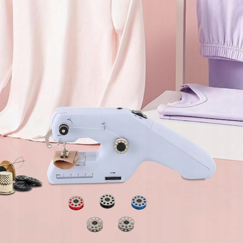SEWING MACHINE PORTABLE HANDHELD BATTERY OPERATED OR FAST ACCURATE CABLE Model MINIATUROWA MASZYNA DO SZYCIA