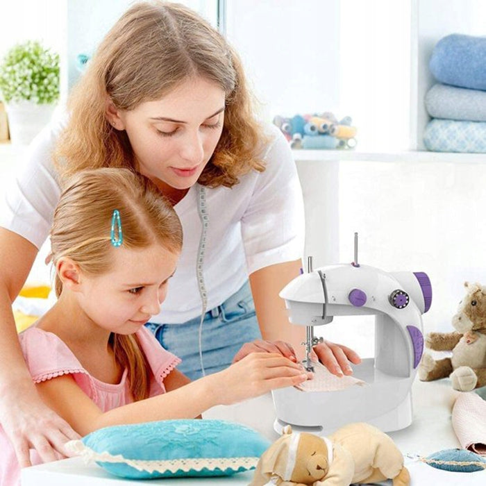 SEWING MACHINE PORTABLE MINI ACCESSORIES + FREEBIES ILLUMINATED 2 MODES Model 230V