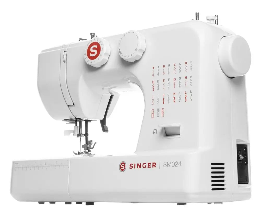 SEWING MACHINE SINGER SM024 SEWING MACHING WHITE & RED Dominant color white