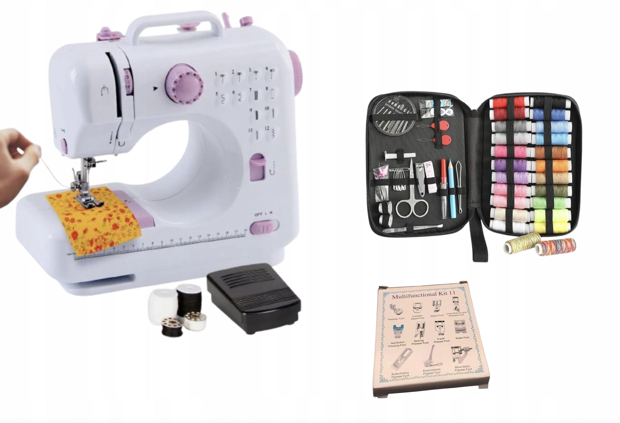 SEWING MACHINE Tailor Set + Overlock Stitching Foot Set