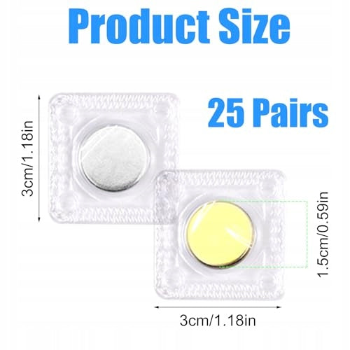 SEWING MAGNETS INVISIBLE MAGNETIC BUTTONS FOR Sewing Home Manufacturer code Bez marki