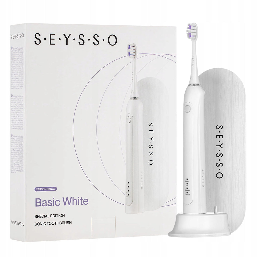 SEYSSO Carbon Basic White Sonic Toothbrush with Travel Case Manufacturer code SC.ST.005.WHT.2