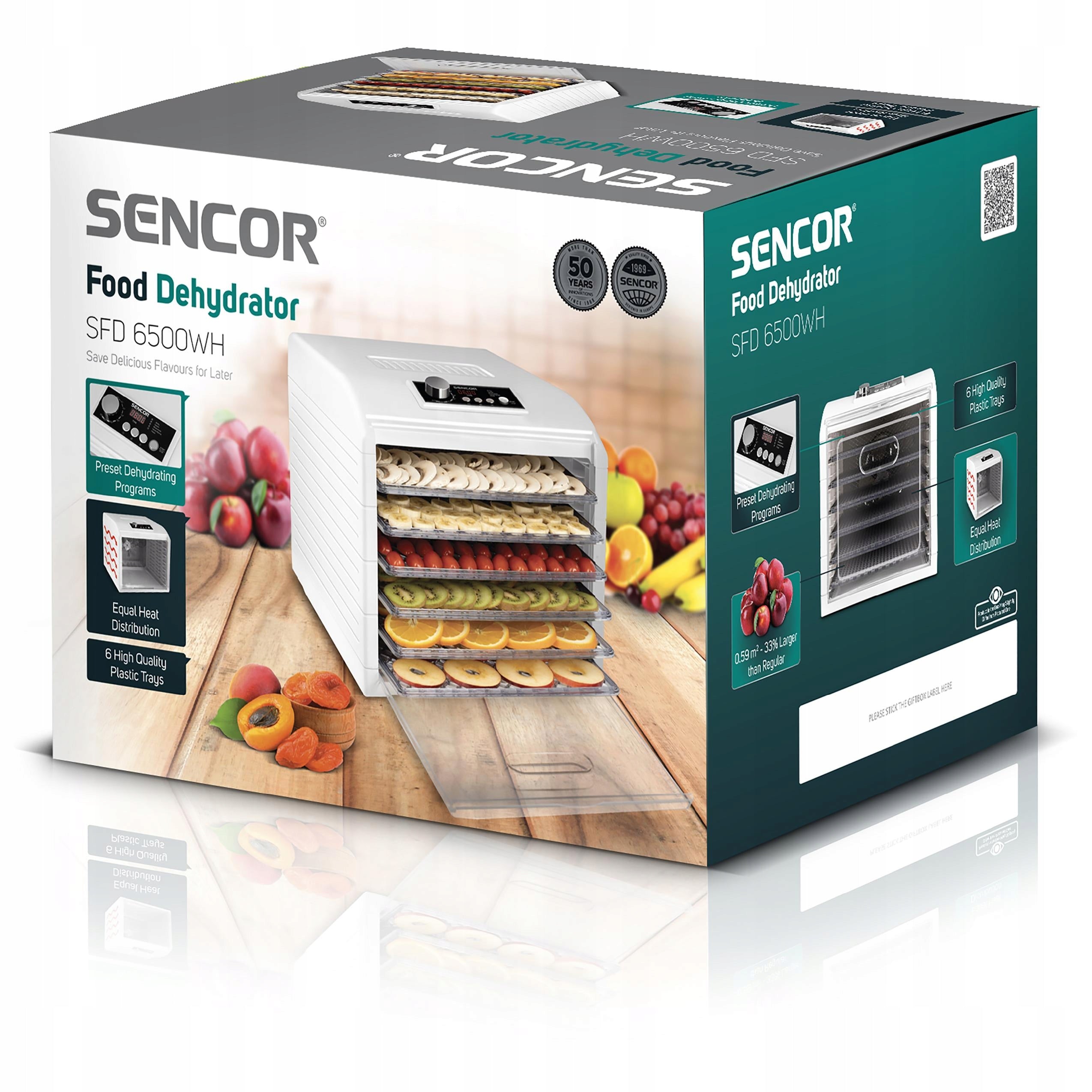 SFD 6500WH Sušička ovoce SENCOR Dominant color white