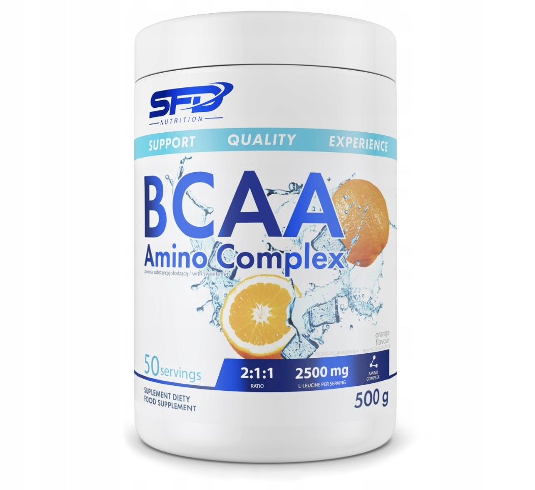 SFD BCAA AMINO COMPLEX 500G ORANGE AMINO ACIDS REGENERATION ENDURANCE