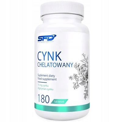 SFD CHELATED ZINC 180tab ZINC DIGLYCINATE 15mg SKIN RESISTANCE HAIR