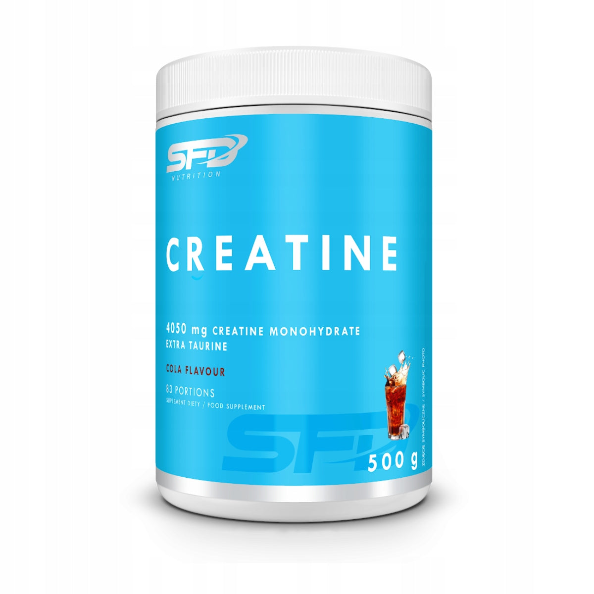 SFD CREATINE 500G COLA CREATINE MONOHYDRATE TAURINE STRENGTH MASS REGENERATION