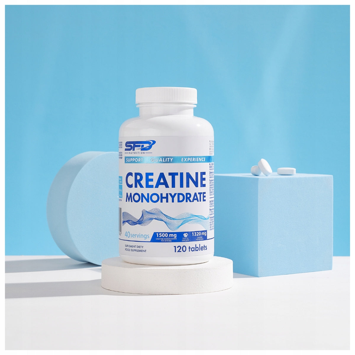SFD CREATINE MONOHYDRATE 120 TABLETS CREATINE MONOHYDRATE STRENGTH PERFORMANCE EAN (GTIN) 5902837751849