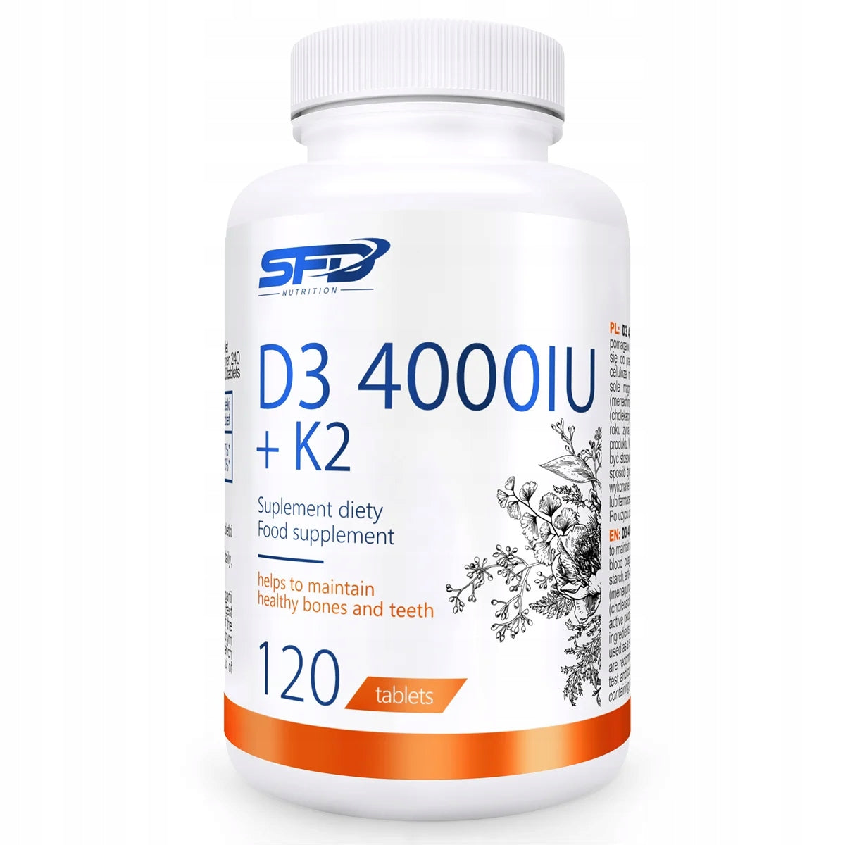SFD D3 4000 IU + K2 120 tablets