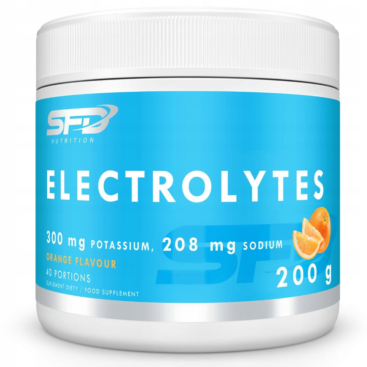 SFD ELECTROLYTES 200g TASTE ORANGE ELECTROLYTES HYDRATION ENERGY POTASSIUM