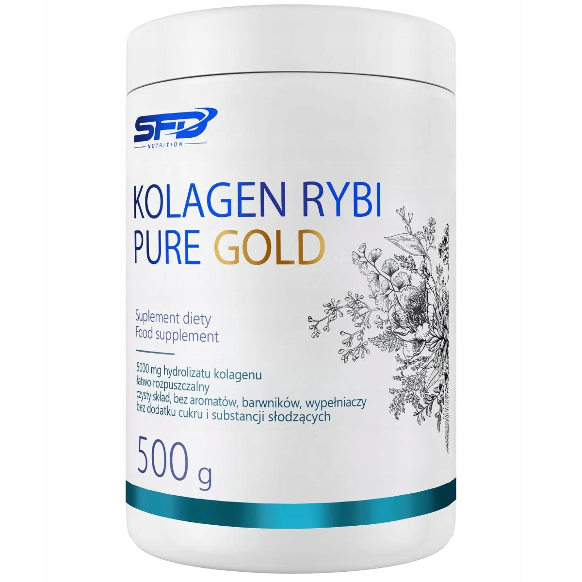 SFD FISH COLLAGEN PURE GOLD 500G JOINTS BONE SKIN COLLAGEN VEGE NAILS