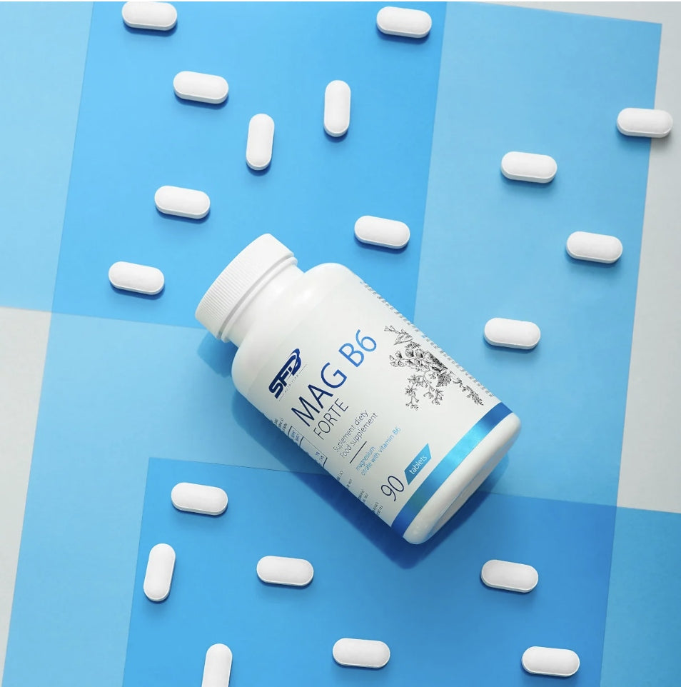 SFD MAG B6 FORTE 90TAB MAGNESIUM VITAMIN B6 CONTRACTION STRESS REGENERATION HEALTH Expiration date at least 1 month from the date of purchase