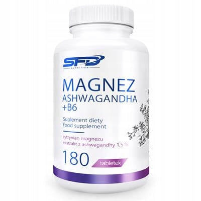 SFD MAGNESIUM ASHWAGANDHA + B6 180 TABLETS NERVOUS SYSTEM NERVE SILENCING SLEEP