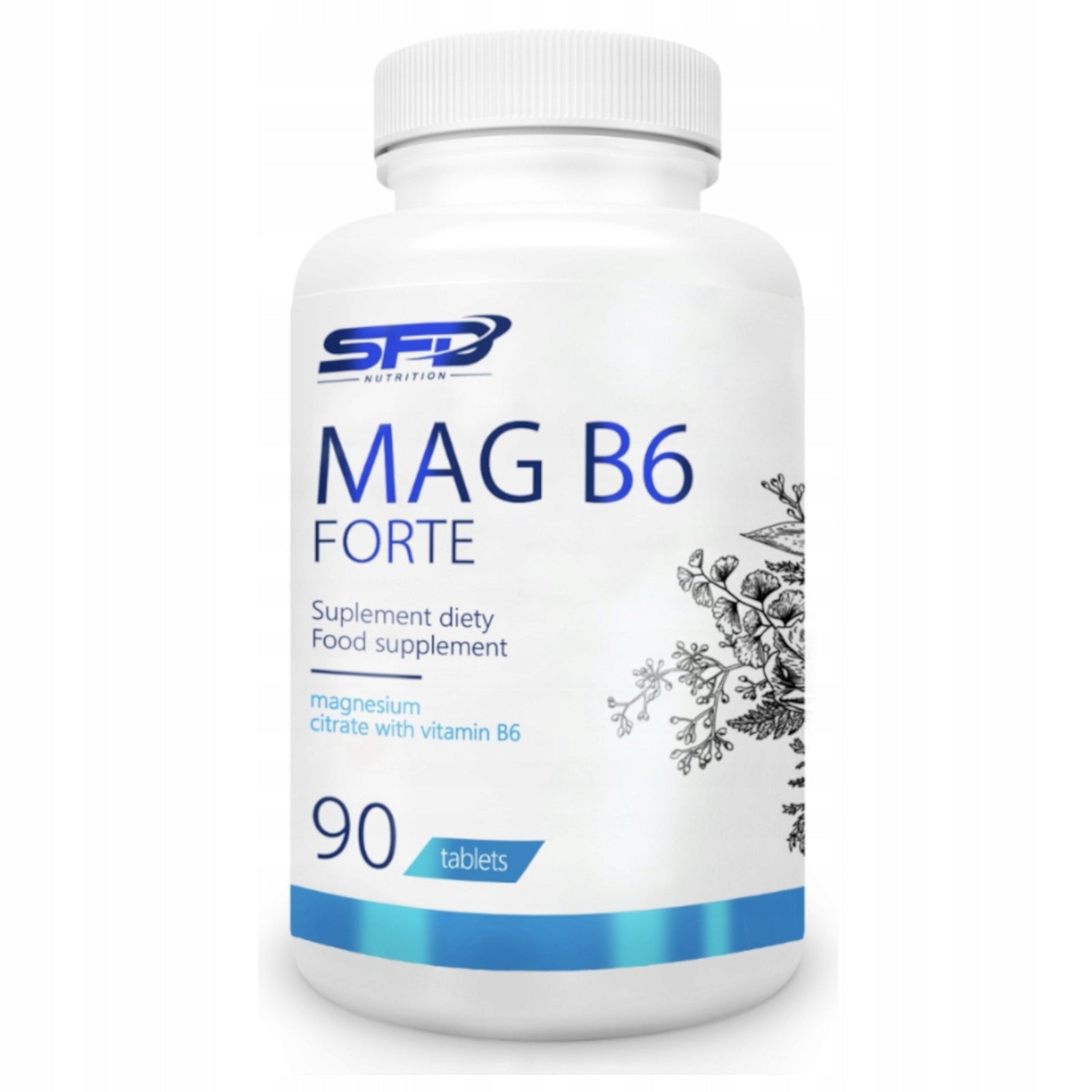 SFD MAGNESIUM CITRATE MAG B6 FORTE 90 tab. CRAMPS STRESS FATIGUE SLEEP STRENGTH