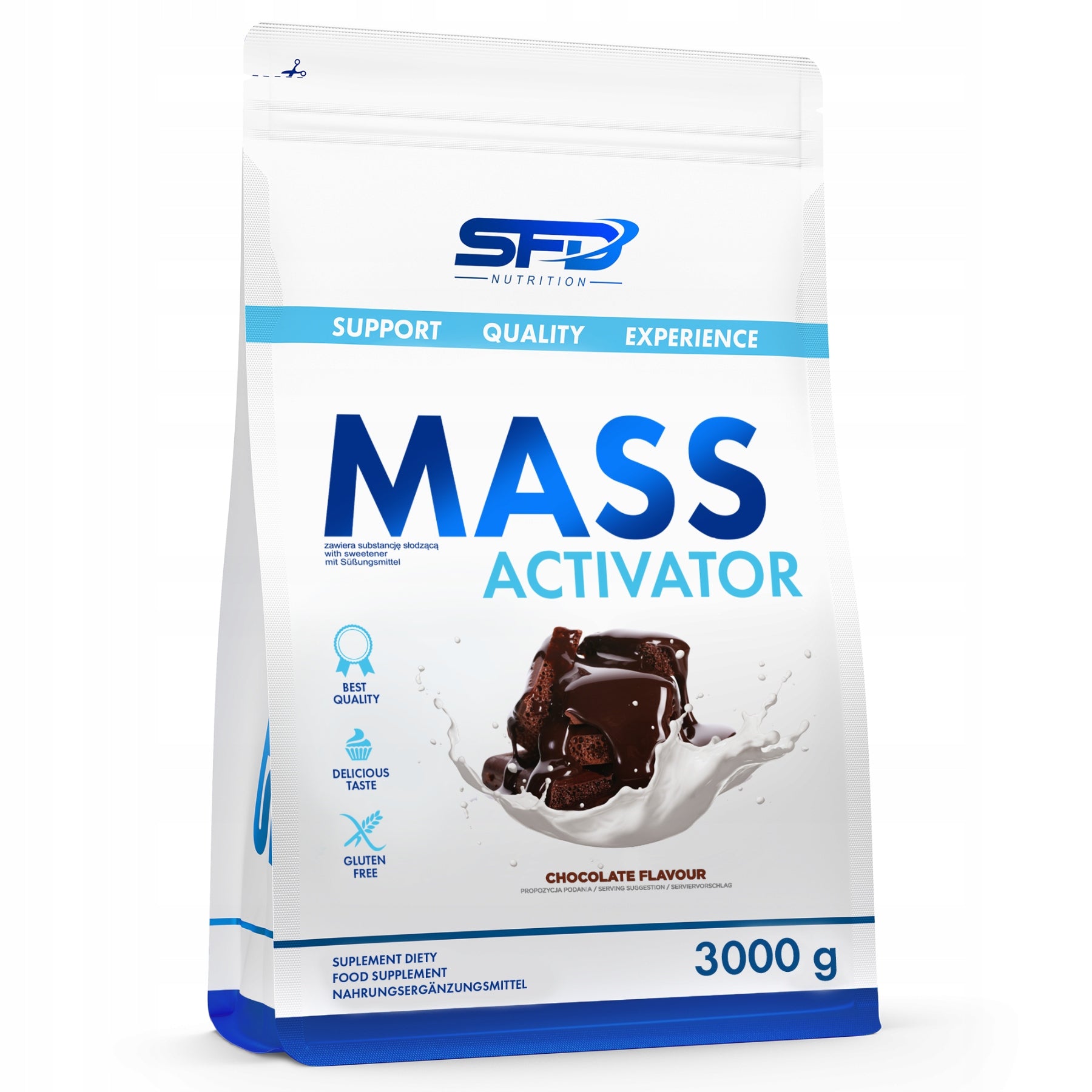 SFD MASS ACTIVATOR 3000g CHOCOLATE GAINER PROTEIN CARBOHYDRATES MUSCLE MASS