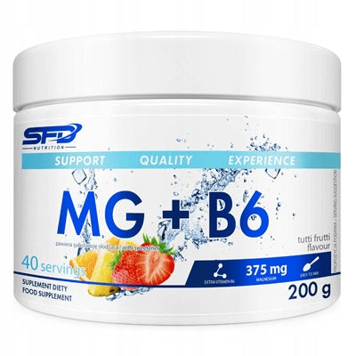 SFD MG + B6 200g MAGNESIUM WITH VITAMIN B6 POWDER SHRINK FATIGUE ENERGY