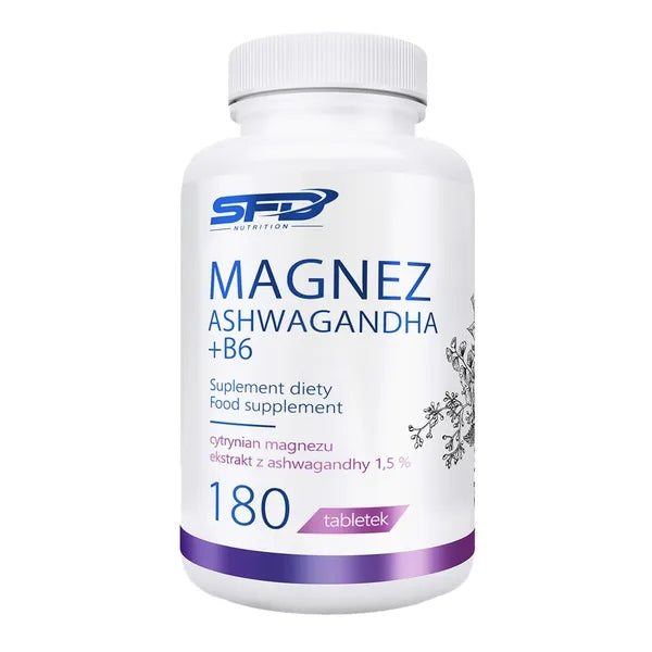 SFD Magnesium Ashwagandha + B6, 180 tablets