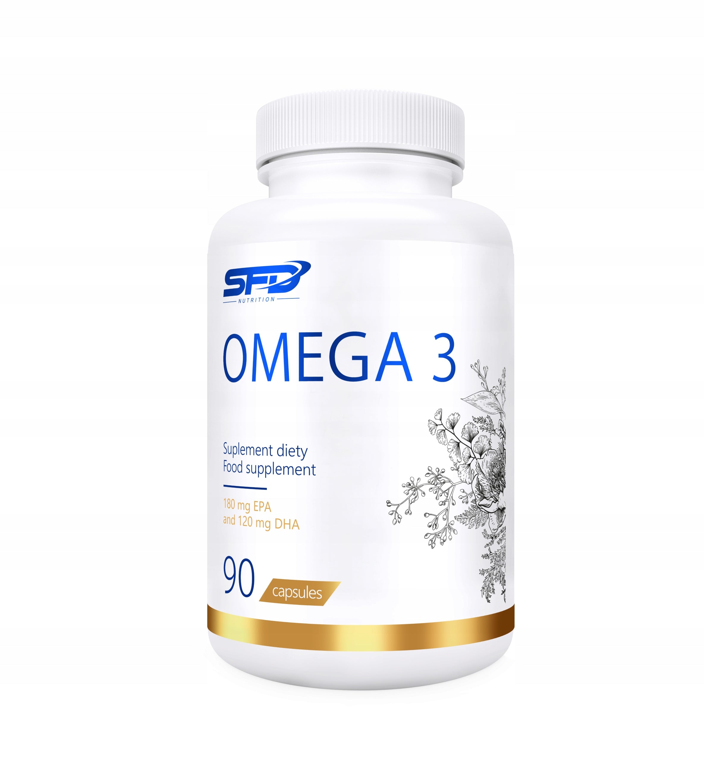 SFD OMEGA 3 90 CAPSULES RESISTANCE EPA FATTY ACIDS FISH OIL FATIGUE