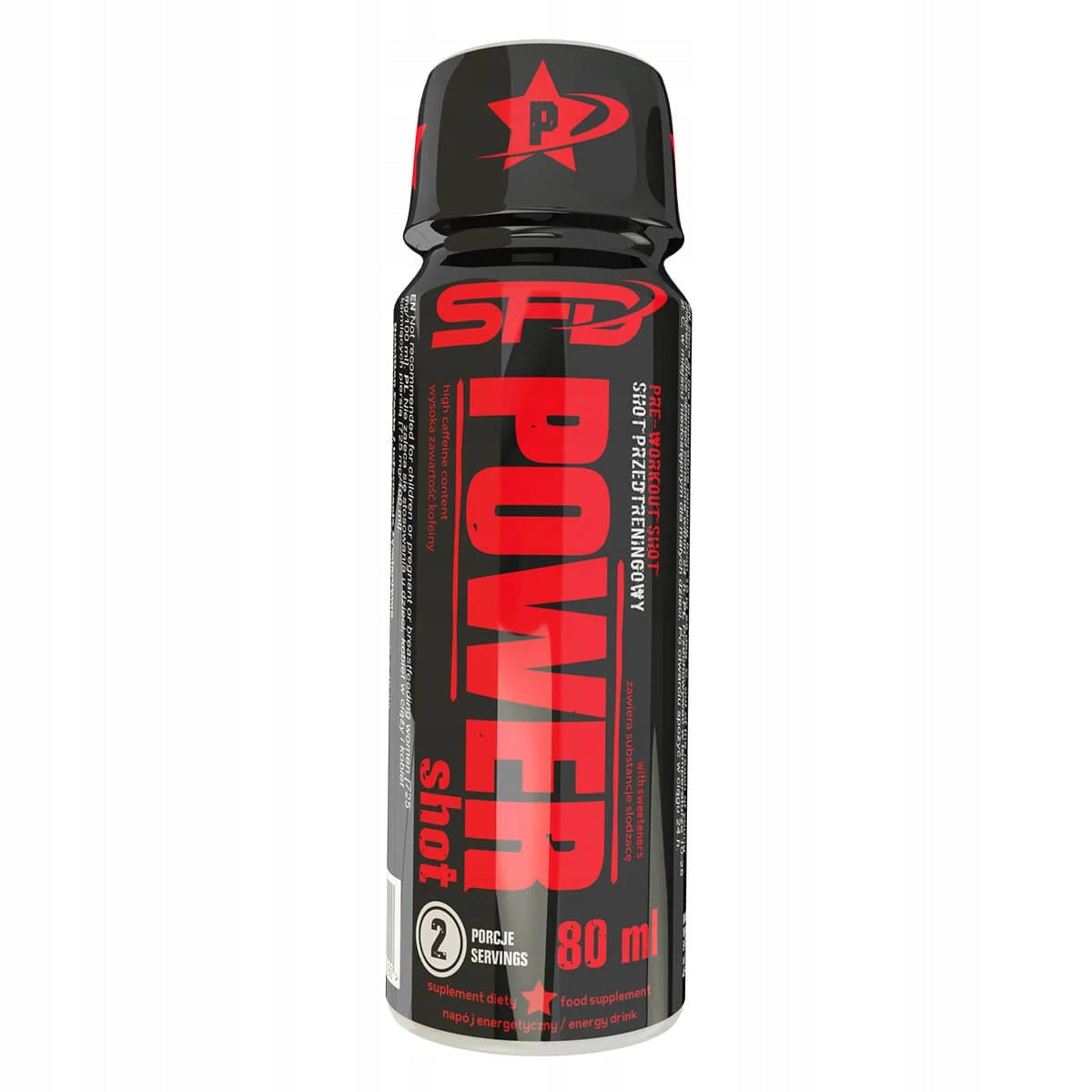 SFD POWER SHOT 80ml PRE-WORKOUT CAFFEINE BETA ALANINE STIMULATION STRENGTH