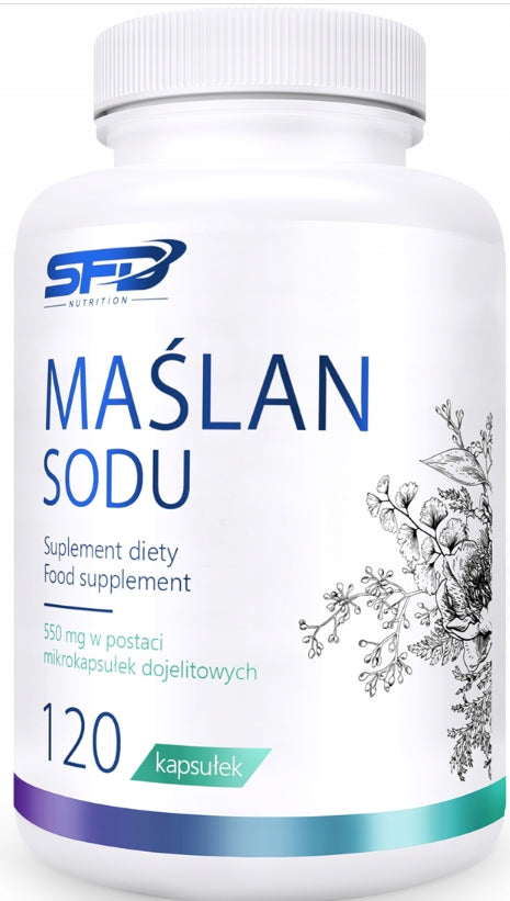SFD SODIUM BUTYRATE 550 mg 120 capsules BUTYRIC ACID DIGESTIVE SYSTEM DIGESTION Packaging status original