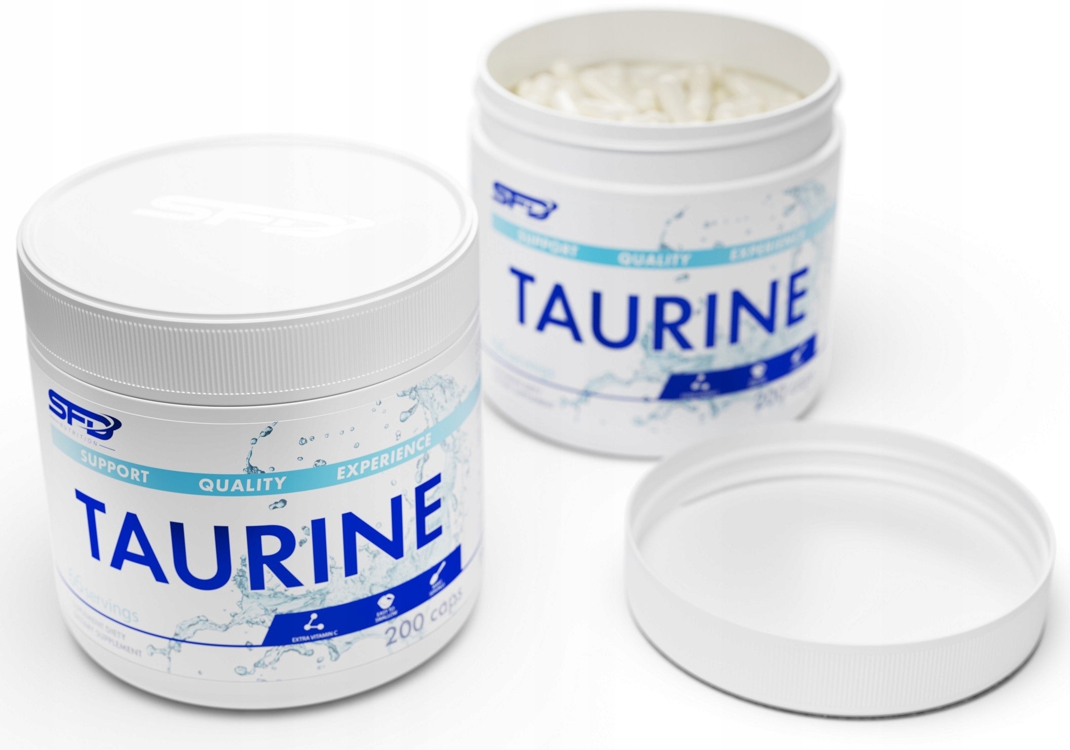 SFD TAURINE 200CAP TAURINE ENERGY STRENGTH AMINO ACIDS FATIGUE REGENERATION Expiration date at least 1 month from the date of purchase