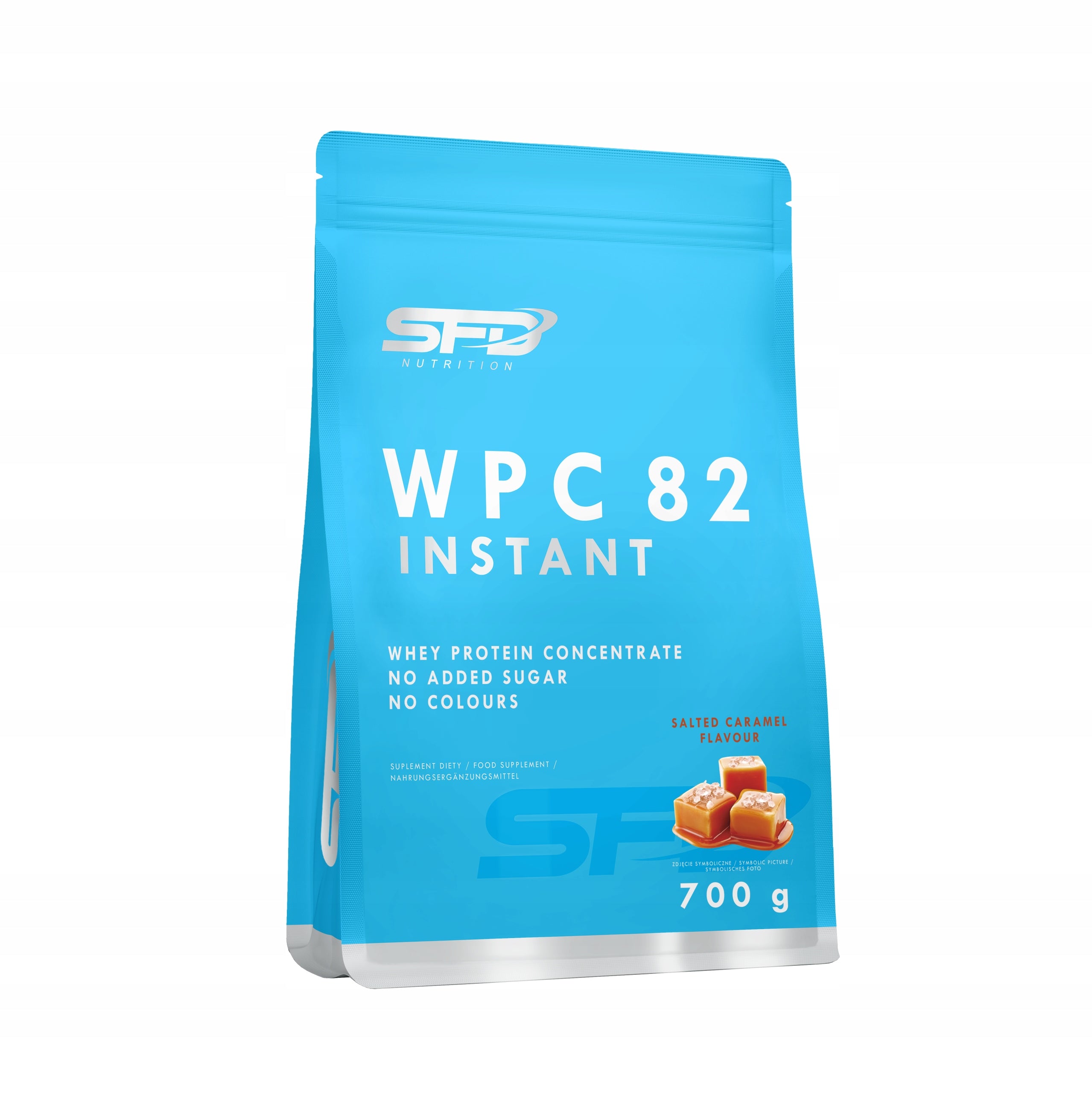SFD WPC 82 INSTANT 700g SALTY CARAMEL PROTEIN WHEY WITHOUT SUGAR MUSCLES MASS
